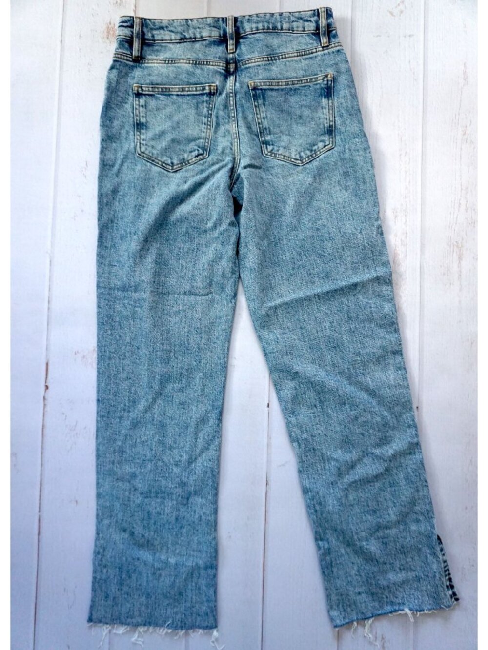 The Drop Women's Ian Mid Rise Relaxed Straight Side Slit Jeans - Size 27, NWT - Picture 8 of 11